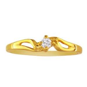  10K Yellow Gold Diamond Promise Ring: Jewelry
