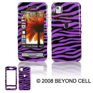 Samsung Finesse R810 Cell Phone Design Purple/Black Zebra Protective 