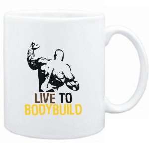 Mug White  LIVE TO Bodybuild  Sports 