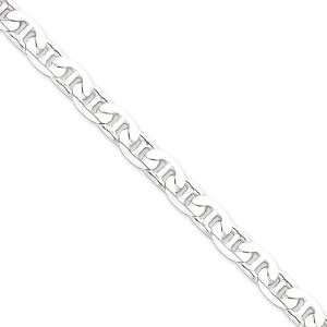  Sterling Silver 20 inch 7.00 mm Anchor Chain Necklace in 