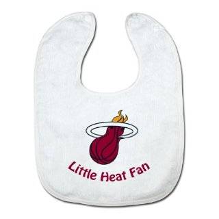 NBA Miami Heat White Snap Bib with Team Logo