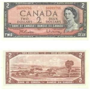  Canada 1954 (1961 72) 2 Dollars, Pick 76b 