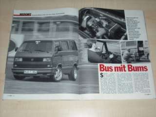 Rallye Racing 07/1991 VW Bus T3 mit 250 PS Porsche 911 3.6 Motor von 
