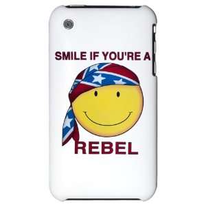  iPhone 3G Hard Case US Rebel Flag Smiley Face Smile If You 
