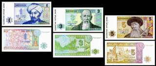 Kazakhstan SET #5 P 7,8,9 Unc. Banknotes Asia  