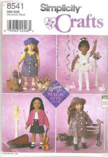 Simplicity Magic Attic 18 Doll Clothes Sewing Pattern  