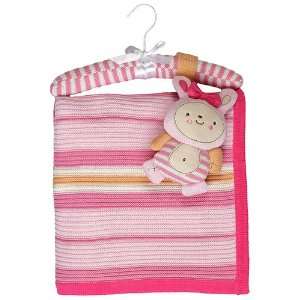 Living Textiles Baby   Cotton Knitted Blanket & Toy   Extra Large 