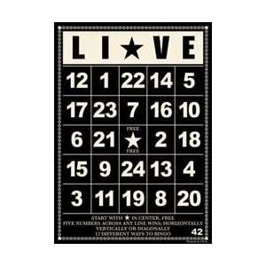  Bingo Cards 5X7 Live/Black: Toys & Games