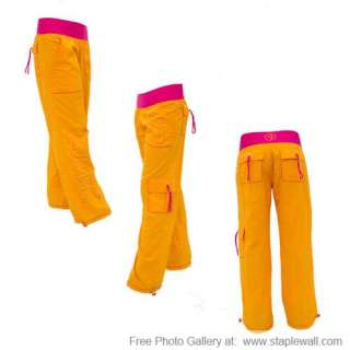 New ZUMBA Logo Cargo Pants Orange Size S M L XL 2XL  