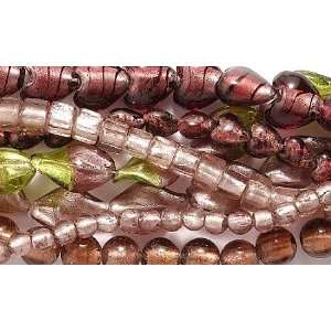   Glass Bead Mix 12 30mm   Purples   20 beads Arts, Crafts & Sewing