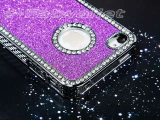 Pink Luxury Aluminium Bling Hard Cover Case For iPhone 4 4S 4G w 
