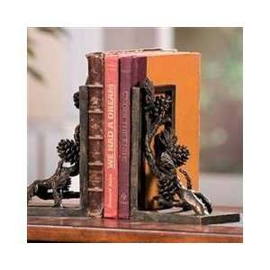  Pinecone Bookends Pair