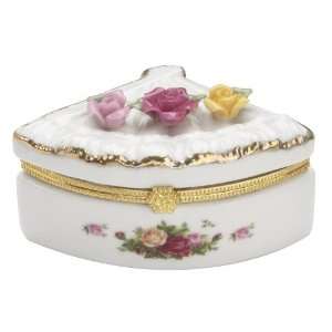 Royal Doulton Royal Albert Old Country Roses Fan Trinket Box:  