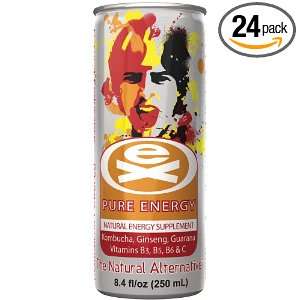 Ex Drinks Ex Pure Energy, Natural Energy Supplement, 8.4 Ounce Cans 