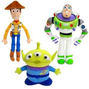   Pixar Toy Story 3 Plush Buddy Dolls (3 Pack) Woody,Buzz,Alien: Toys