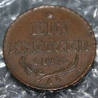 1816A Austria 1 Ein Kreuzer  