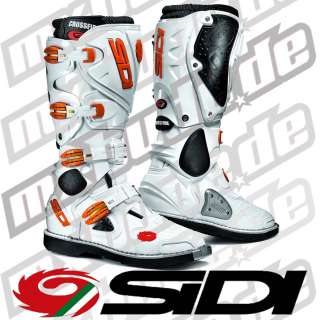 Sidi Crossfire Motocross Stiefel Enduro MX weiss orange  