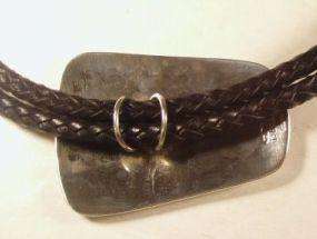 Sterling Silver Kachina Bolo Tie by Tom Billy Navajo Native American 