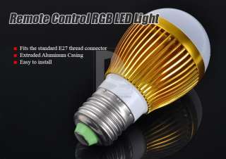 16 Farbwechsel E27 3W RGB LED Licht Light Rund Lampe +24 Tasten 