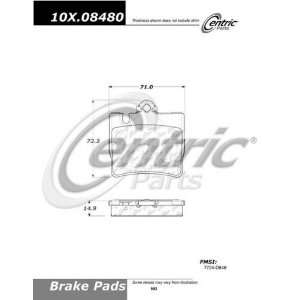  Centric Parts 102.08480 102 Series Semi Metallic Standard 