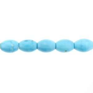 Beads   Blue Magnesite  Melon Plain   16mm Height, 13mm Width, 13mm 