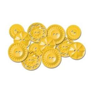   : Vintage Style Sew On Buttons 12/Pkg   Yellow: Arts, Crafts & Sewing