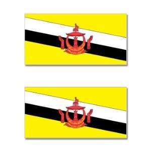  Bruneil Country Flag   Sheet of 2   Window Bumper Stickers 