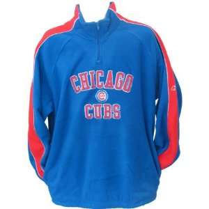  Men`s Chicago Cubs 1/4 Zip Shelter Polar Fleece Sports 