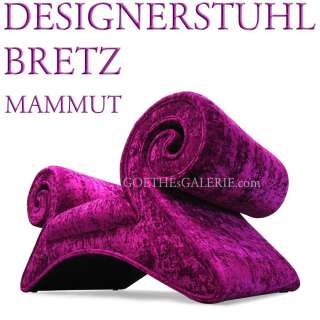 BRETZ Cultsofa Sessel * MAMMUT * Designerstuhl Beere Lila NEUWERTIG 