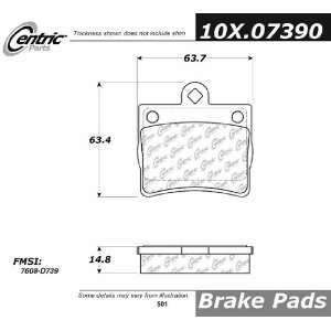  Centric Parts, 100.07390, OEM Brake Pads Automotive
