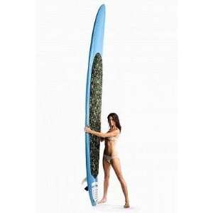  A Woman Standing Holding a Surfboard   Peel and Stick Wall 