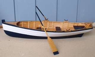 Deko Ruderboot aus Holz ca. 30 x 10 x 5cm (5134) Fertig Modell  