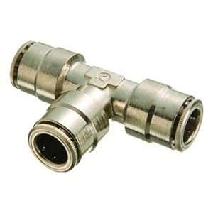   Plated Brass Push Connect,1164 Union Tee, Pack of 2: Home Improvement