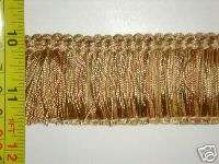 Gold Apricot Brush Fringe Fabric Trim Y128 779  