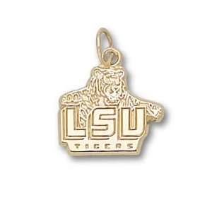  LSU Tigers 1/2in 10k Logo Pendant/10kt yellow gold 