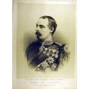  1884 Duke Albany Royal Portrait Prince Leopold Print: Home 
