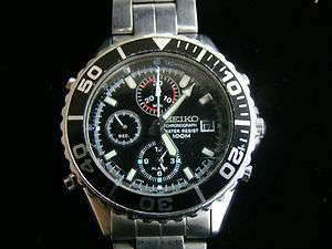 SEIKO 7T32 7G69 SPORTS 100 DIVERS CHRONOGRAPH WATCH WITH BRACELET 