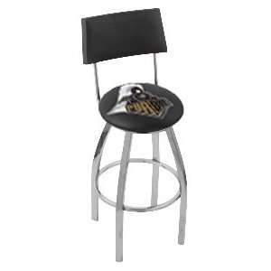 Purdue University Steel Logo Stool with Back and L8C4 Base