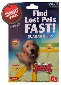 Smart Tag Pet ID Charm Find Lost Dog S Red Bone Bowl  