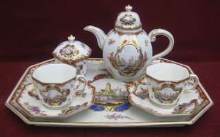 1757 Chelsea English 7 Piece Porcelain Tea Set RARE  