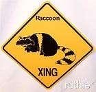 Raccoon Crossing Sign NEW 12x12 Aluminum All Weather  