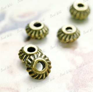 200 Vintage Brass Antique Style Spacer Beads TS10031 4  