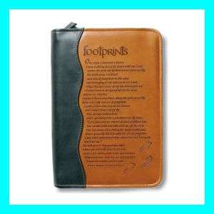 Footprints in the Sand Bible Cover Italian Duo Tone Large Zondervan 