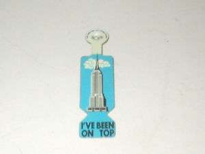 EMPIRE STATE Building Ive Been on Top Pin/Button,1950?  