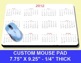 2012 CALENDAR FULL YEAR USEFUL COMPUTER MOUSE PAD NEW  