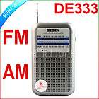 New DEGEN DE333 FM AM Radio Receiver Mini Handle Portable Two Bands