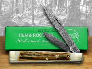 HEN & ROOSTER AND Stag Damascus Doctor Pocket Knives  