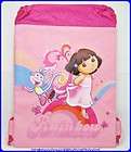 Dora The Explorer Boots Pink Drawstring Backpack Travel Gym Vacation 