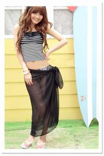 Colors Sexy Swimsuit Pareo Beach Cover up Chiffon Sheer Sarong 
