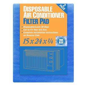   in. x 24 in. x 1/4 in. Disposable Air Conditioner Filter Pad, 12 Pack